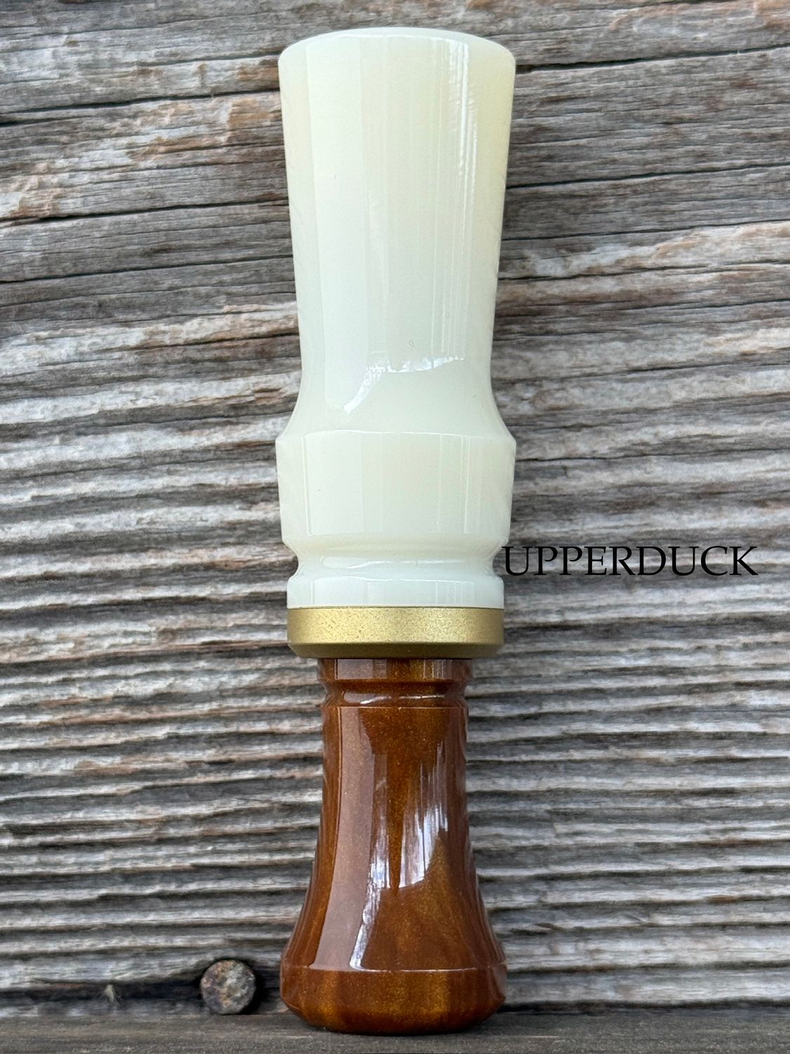 MAKERS CALL COMPANY BOLO Polished Ivory Golden Oak Pearl and Brass