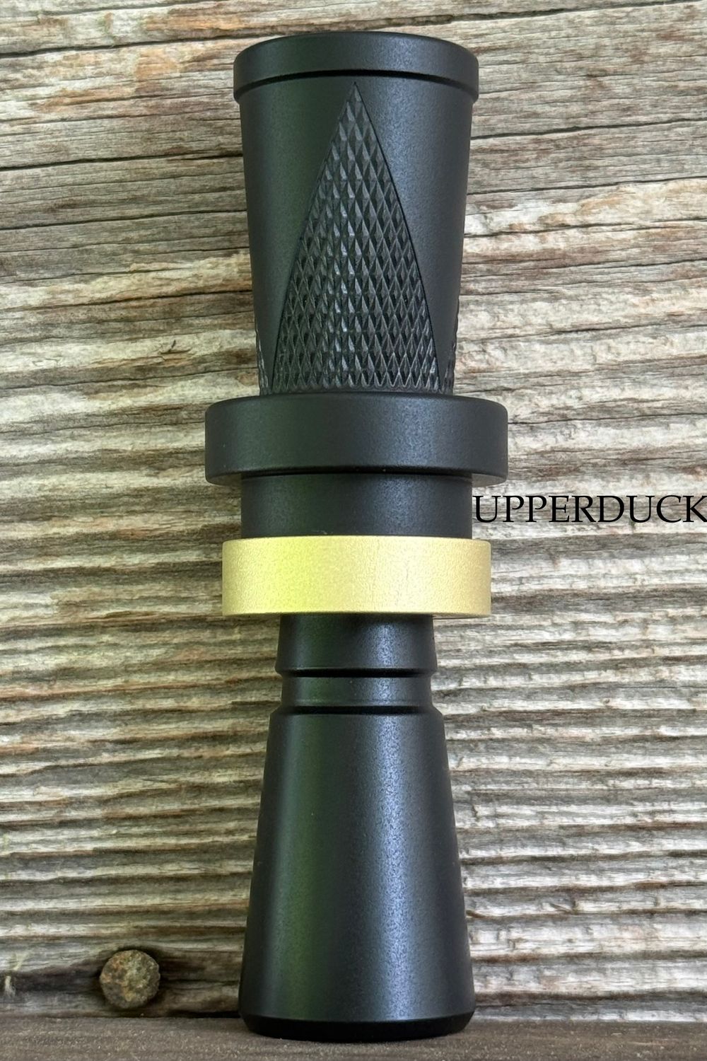 LD CUSTOM CALLS CNC ACRYLIC CHECKERED Blasted Black Blasted Brass Band