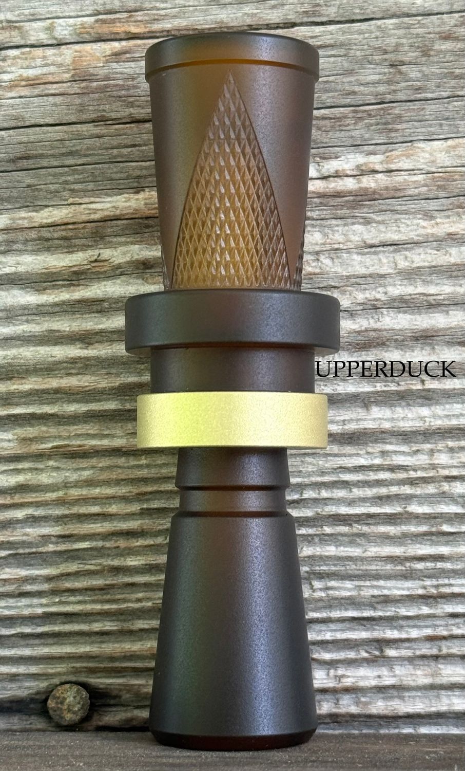 LD CUSTOM CALLS CNC ACRYLIC CHECKERED Blasted Beer Bottle Blasted Brass Band