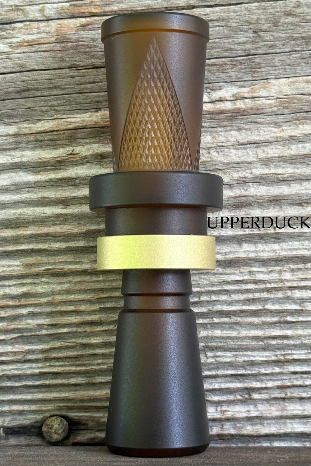 LD CUSTOM CALLS CNC ACRYLIC CHECKERED Blasted Beer Bottle Blasted Brass Band