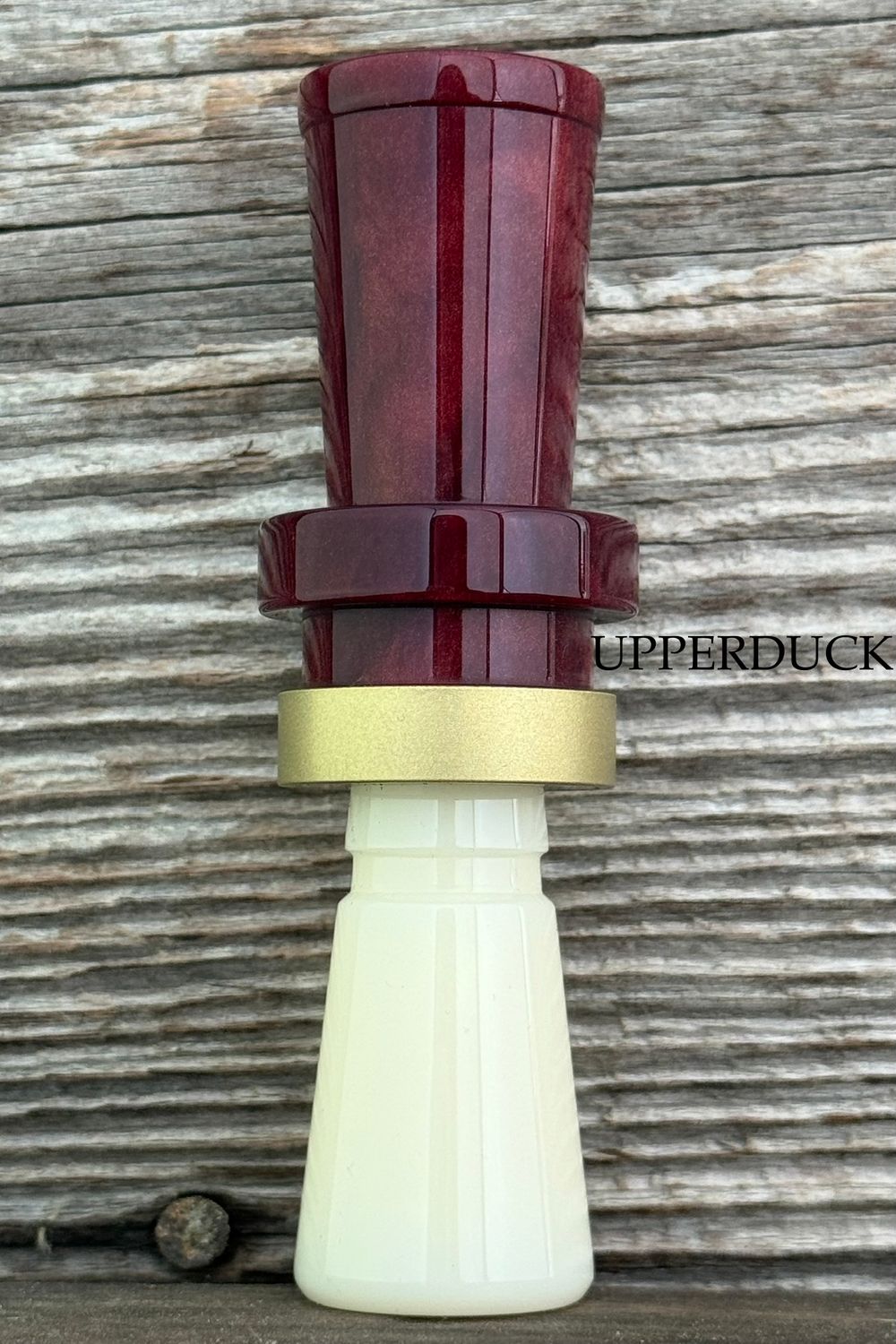 LD CUSTOM CALLS CNC ACRYLIC Cherry Pearl Ivory Blasted Brass Band