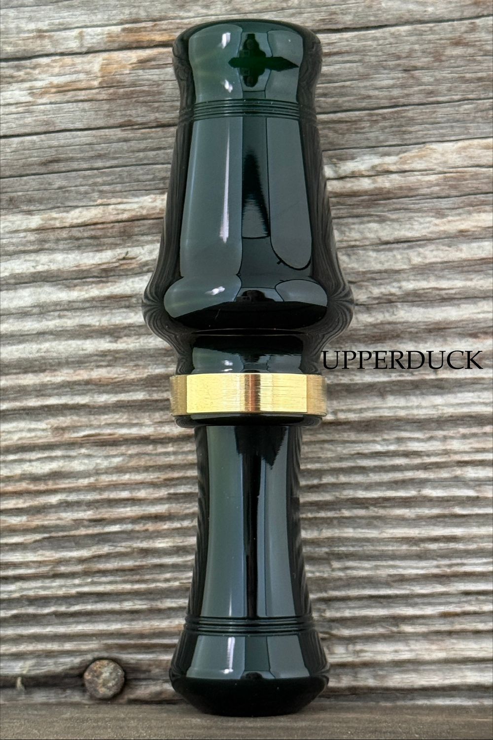 JJ LARES MAGNUM HEN Dark Green Polish Gold Band JJ LARES MAGNUM HEN Dark Green Polish Gold Band
