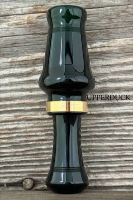 JJ LARES MAGNUM HEN Dark Green Polish Gold Band JJ LARES MAGNUM HEN Dark Green Polish Gold Band