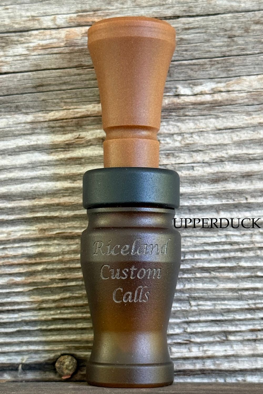 RICELAND MEAT DUCK CALL Beer Bottle Golden Oak Pearl Matte Black Matte Band