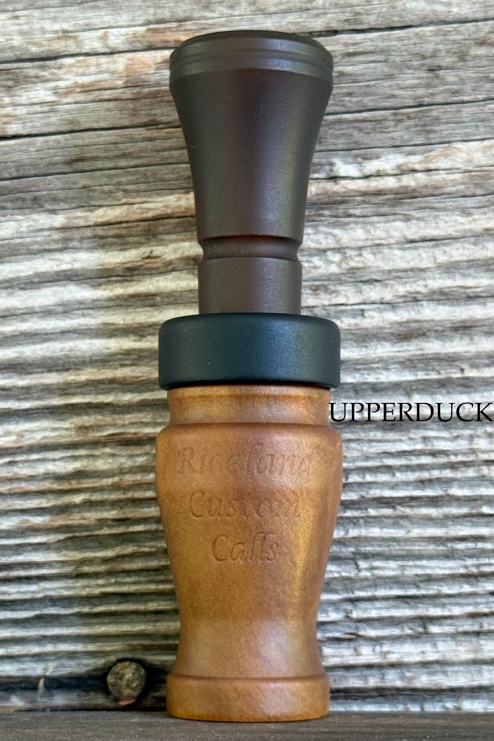 RICELAND MEAT DUCK CALL Golden Oak Pearl Beer Bottle Matte Black Matte Band