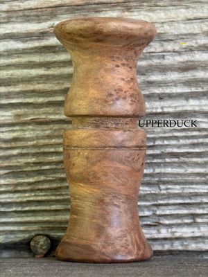 POLK PATTERN BLUEWING TEAL &amp; DIVER DUCK CALL Burl Oil Finish