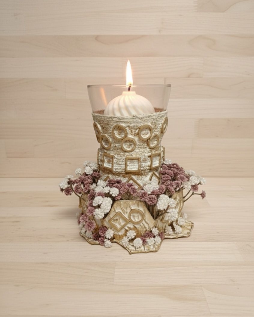 Portavelas:"Refugio de Lana"