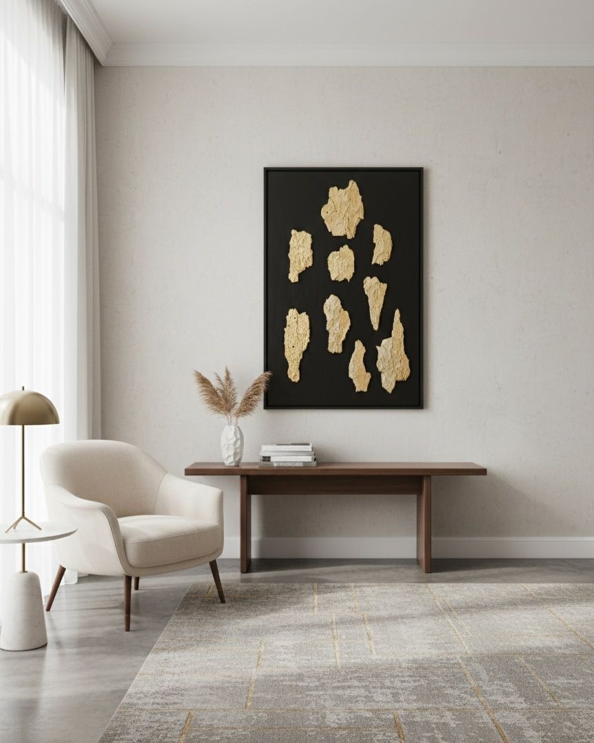 Fragmentos de Bosque Dorado sobre Lienzo