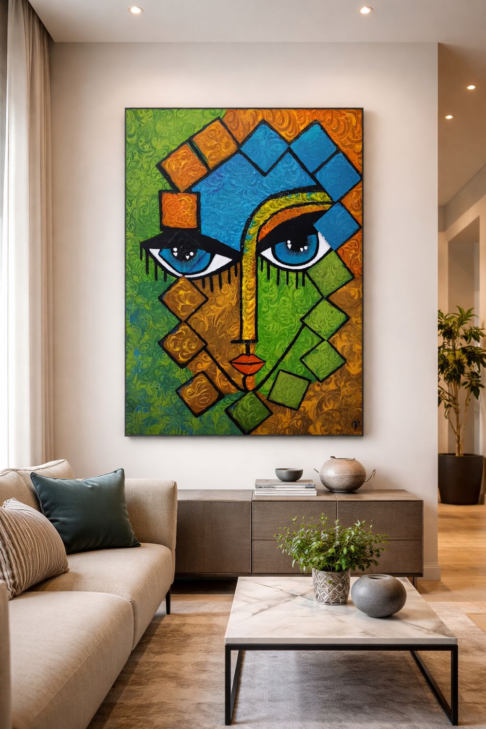 Rostro Fragmentado en Espectro Vibrante