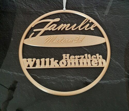 Willkommensschild Modern personalisiert