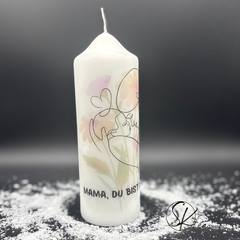 Kerze „Mama - Du bist mein Herz“