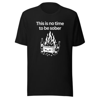 This Is No Time To Be Sober- Unisex t-shirt