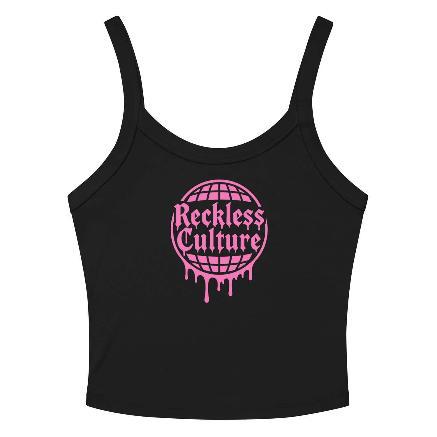 Reckless Pink Drip- Women’s micro-rib tank top