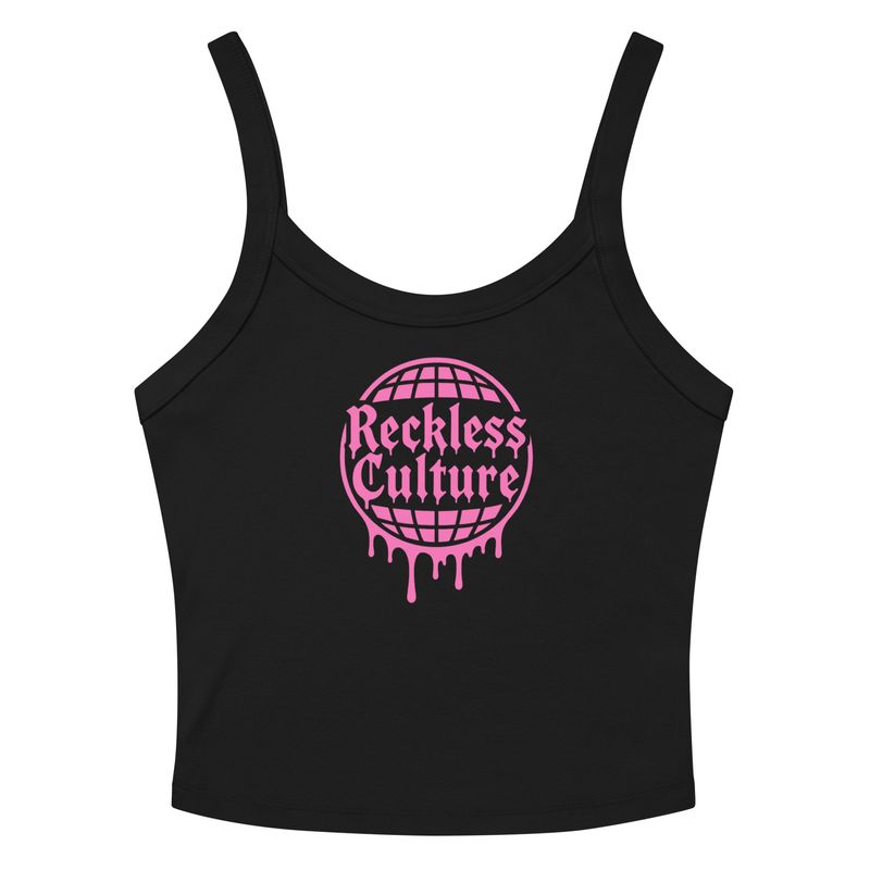Reckless Pink Drip- Women’s micro-rib tank top