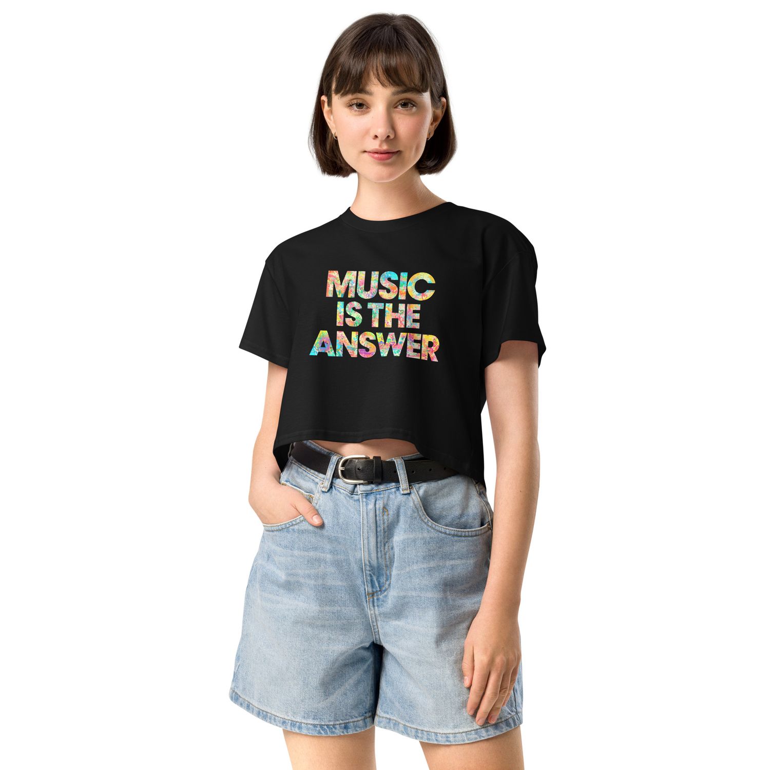 Music is the Answer- Women’s crop top