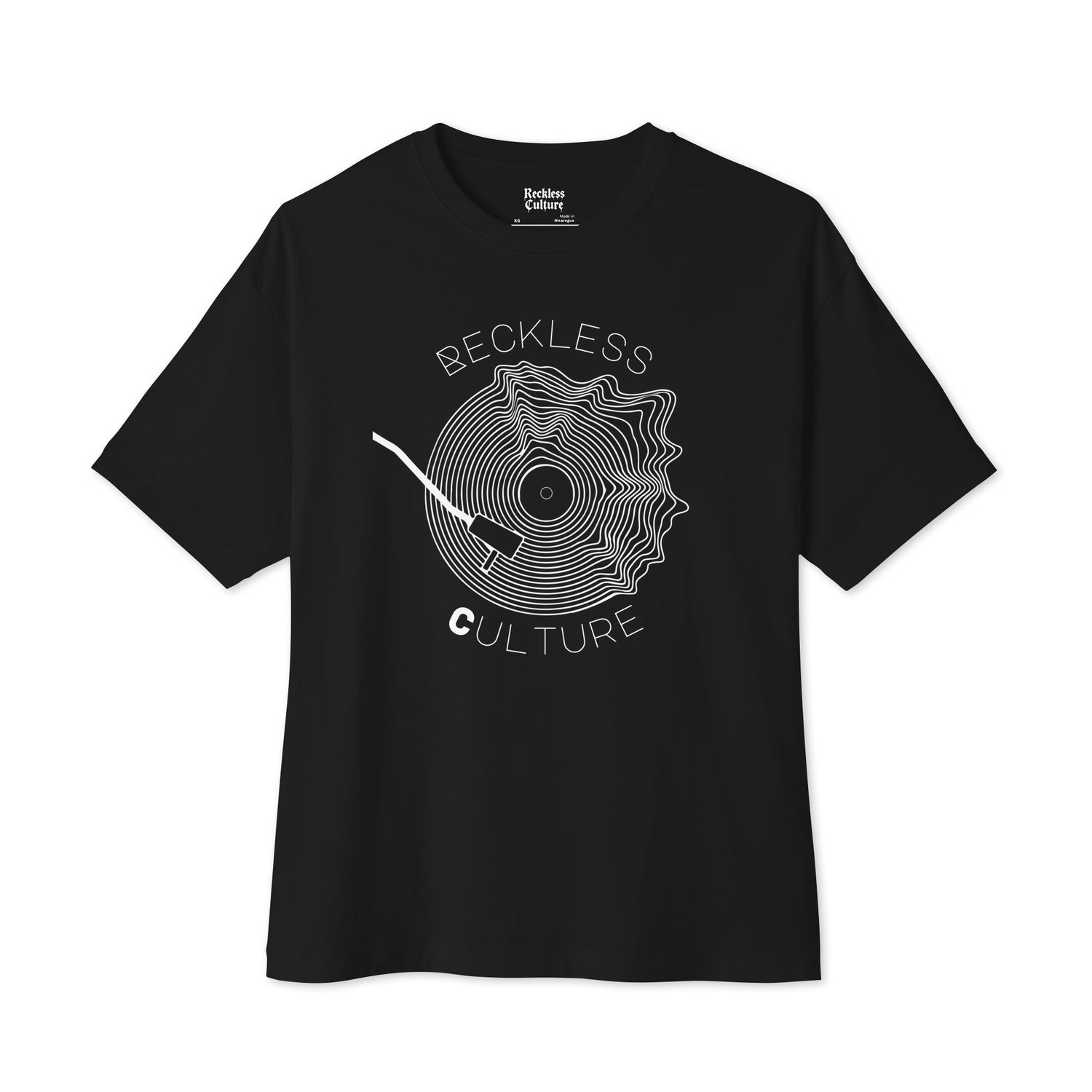 Reckless Vinyl- Unisex oversized boxy tee Reckless Vinyl- Unisex oversized boxy tee
