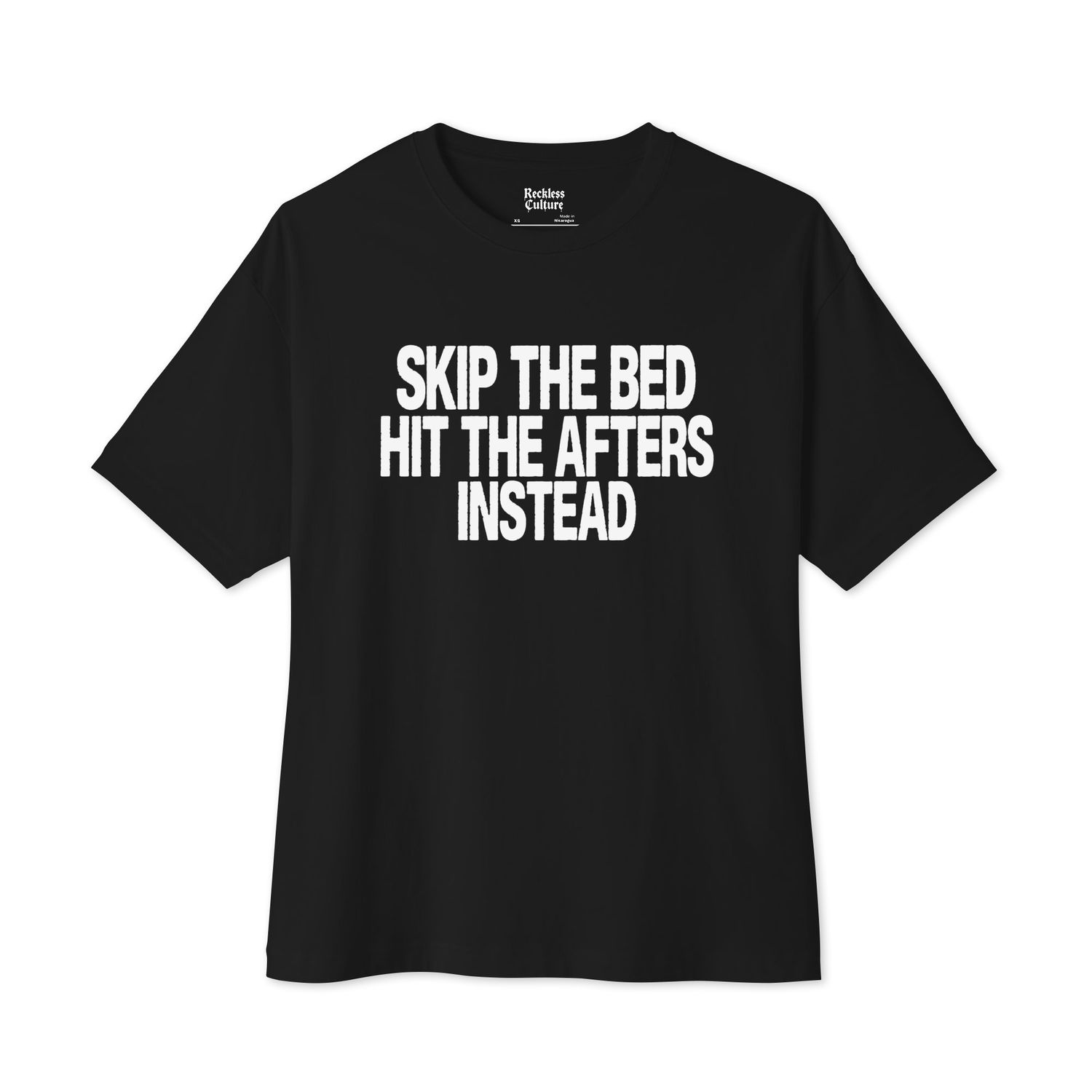 Skip the Bed Hit The Afters Instead- Unisex oversized boxy tee Skip the Bed Hit The Afters Instead- Unisex oversized boxy tee