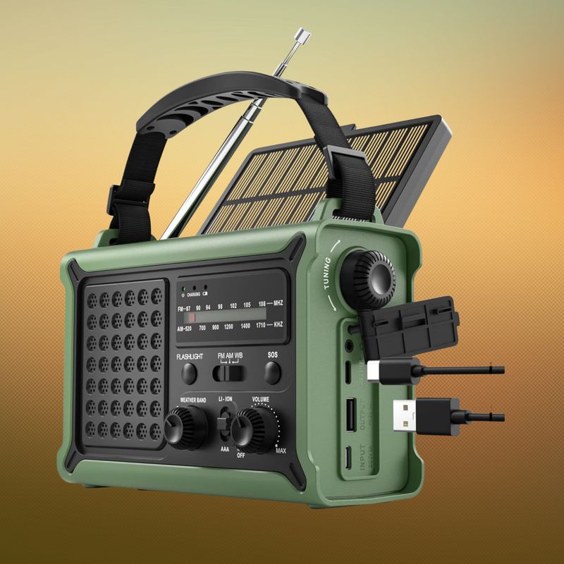 Notfallradio - Kurbelradio mit Solarpanel 12000mAh