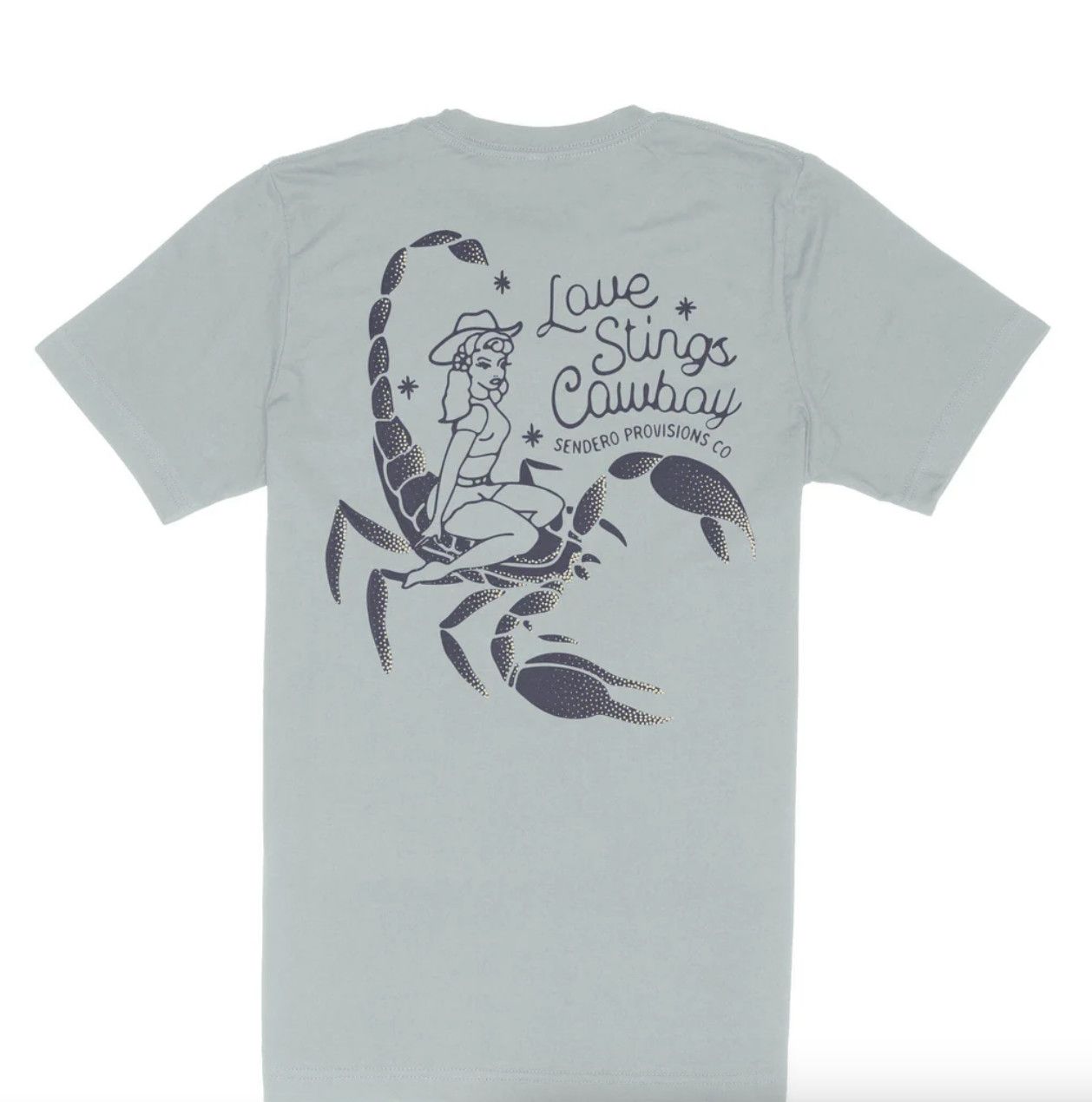 Love Stings T-Shirt, Color: Big Sky Blue, Size: Medium