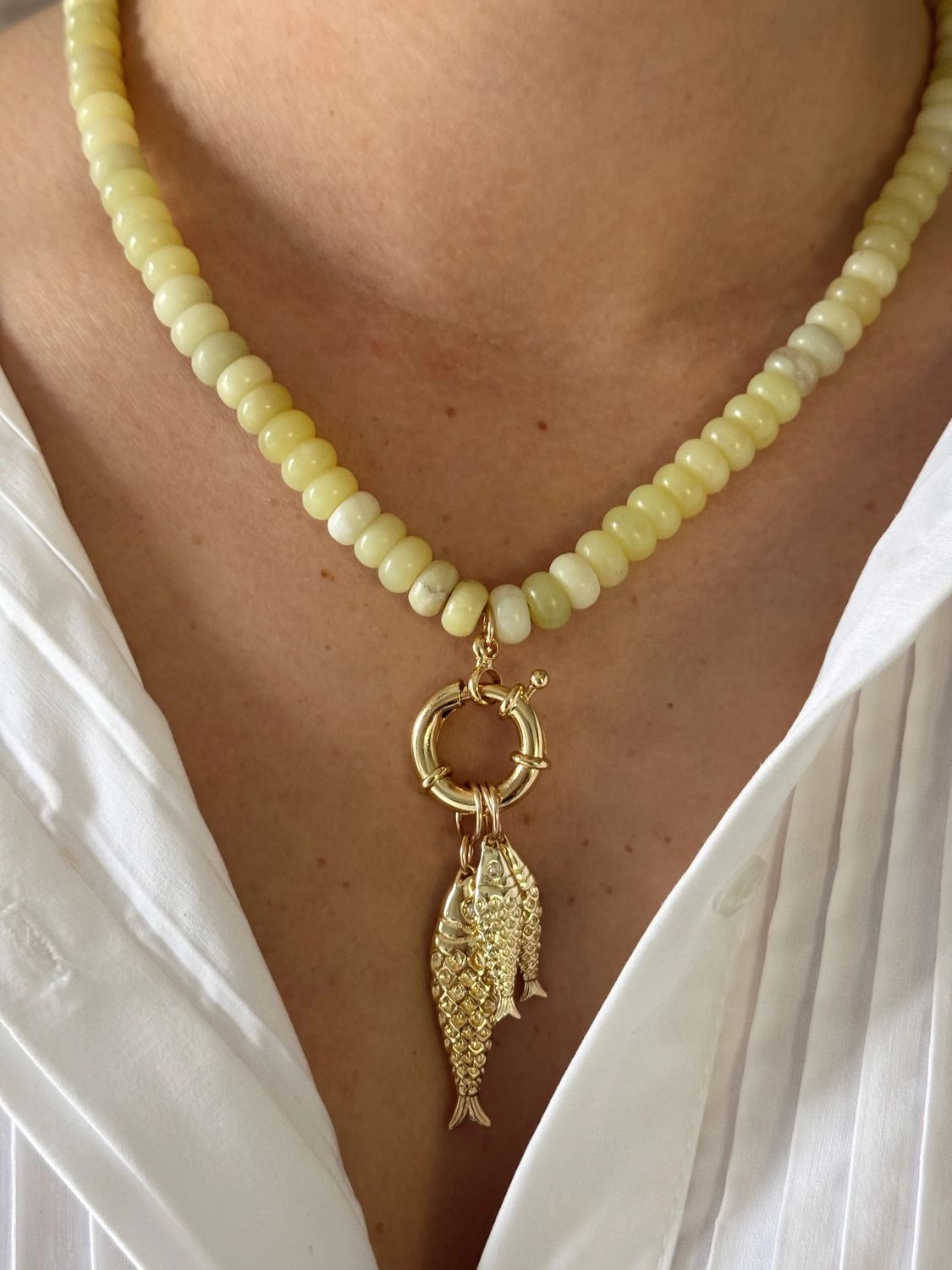 Yellow Fish Necklace