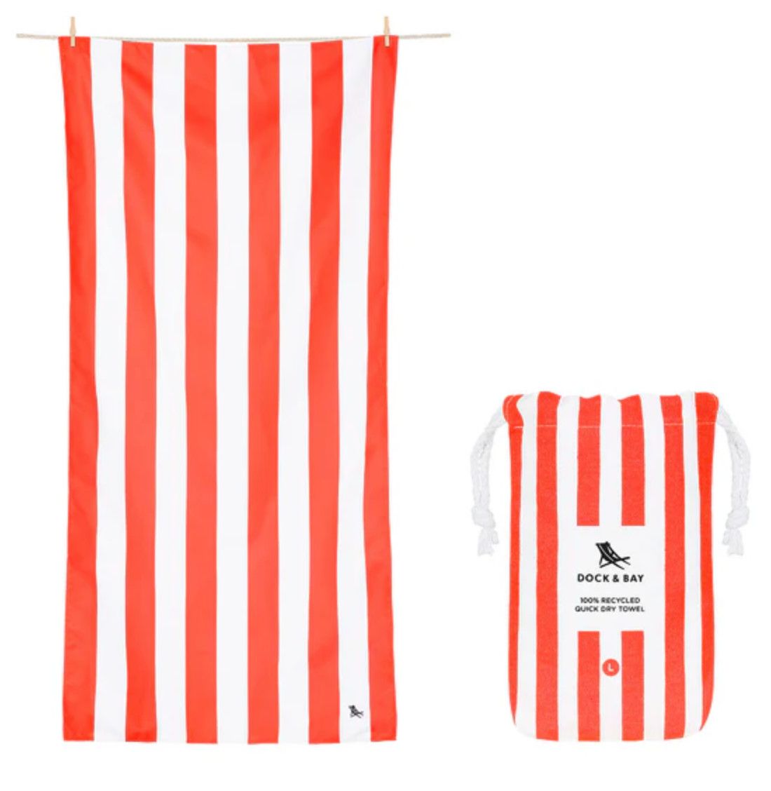 Dock &amp; Bay Quick Dry Towel XL, Color: Waikiki Coral