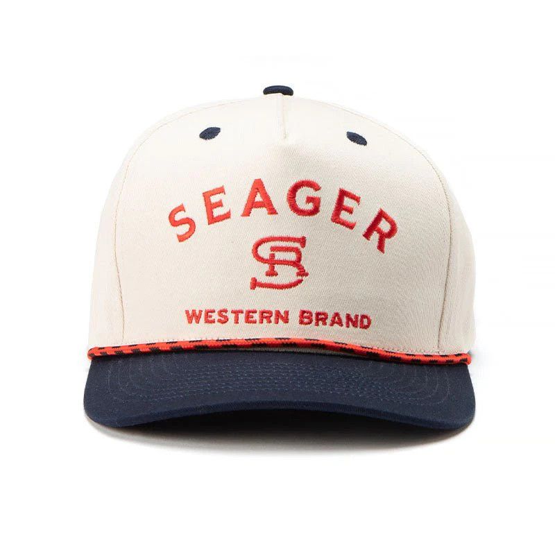 Branded Snapback Cream/Navy