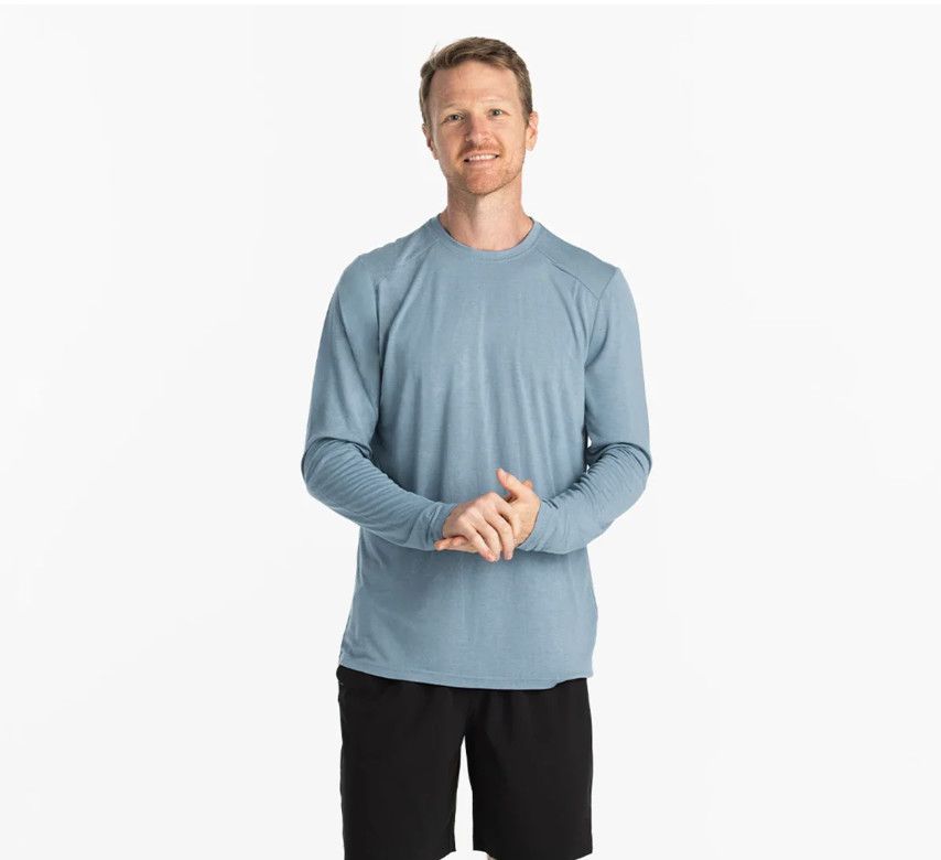 Men&#39;s Bamboo Lightweight Long Sleeve Blue Fog, Size: Medium