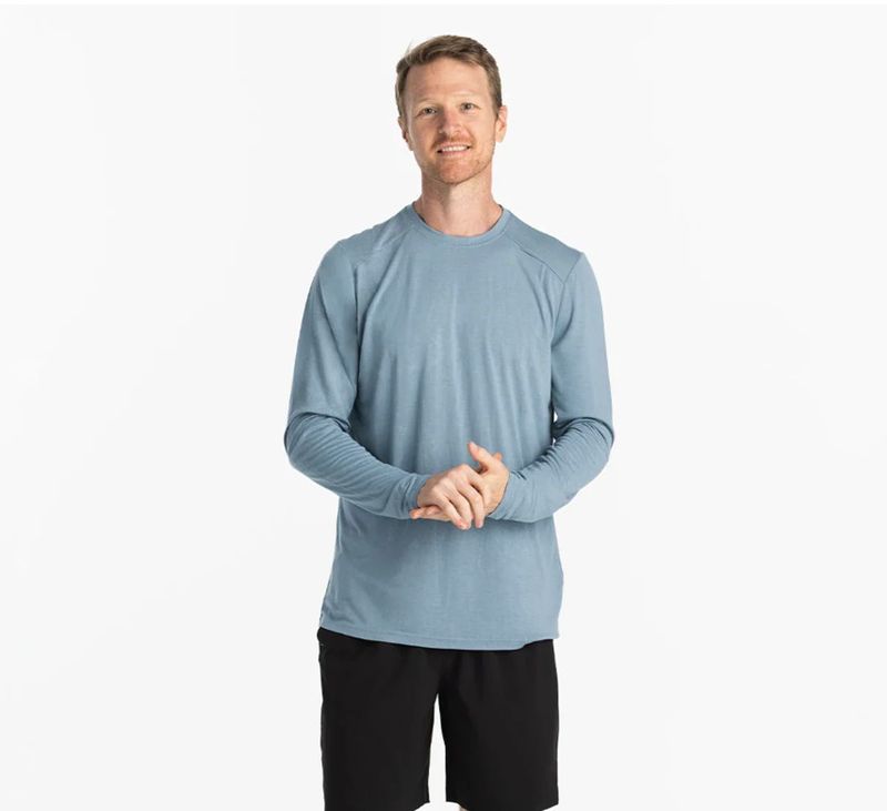Men&#39;s Bamboo Lightweight Long Sleeve Blue Fog