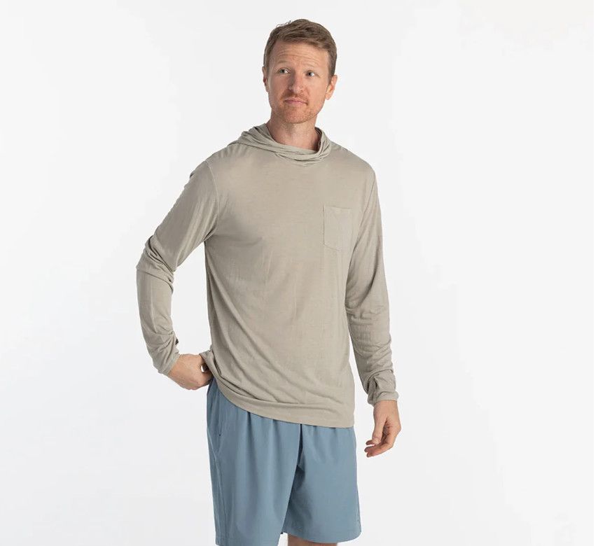 Men&#39;s Bamboo Lightweight Hoodie Sandstone, Size: Small