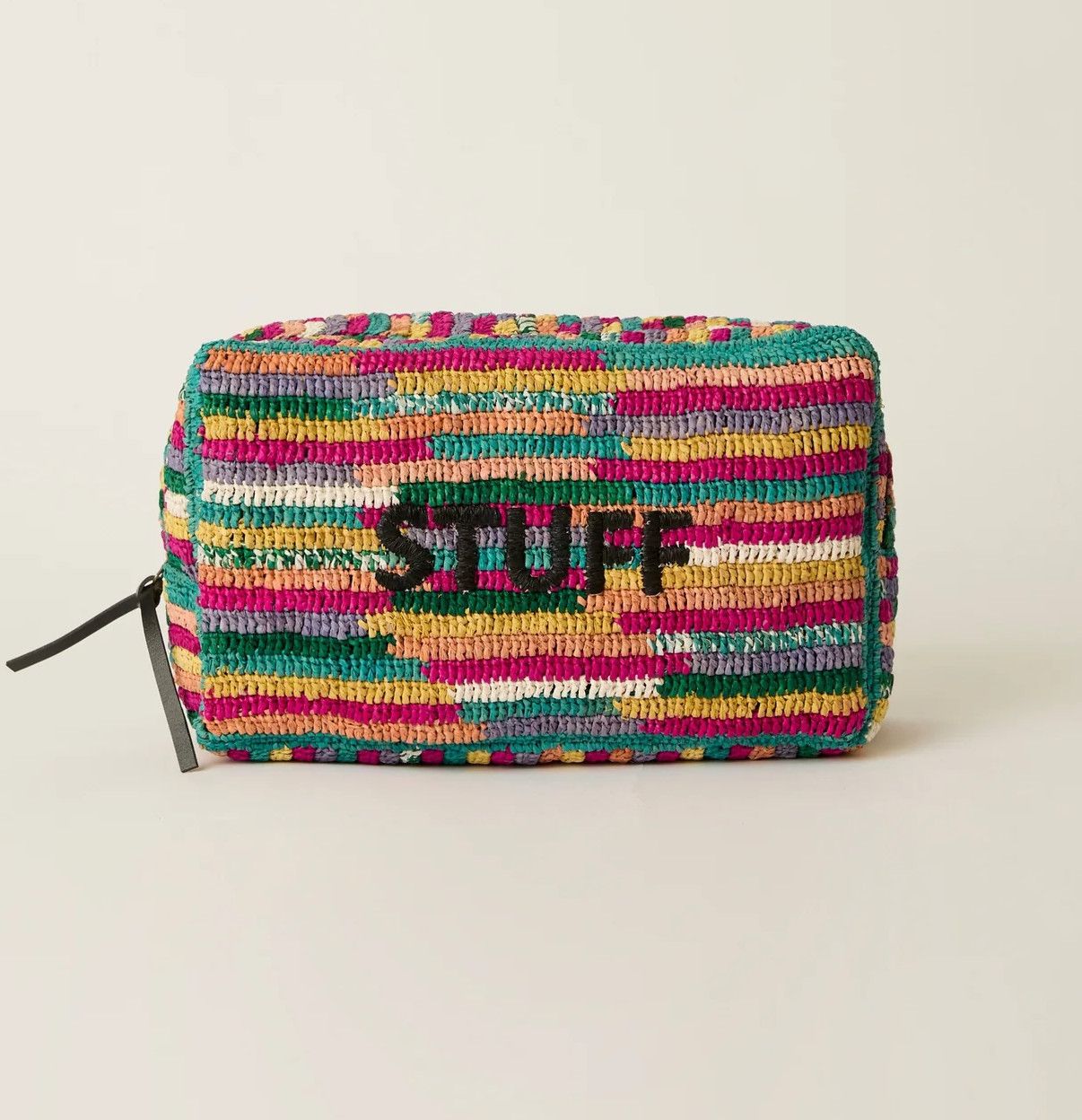 Btb Stuff Multi Cosmetic Bag Black/Fuchsia Rainbow