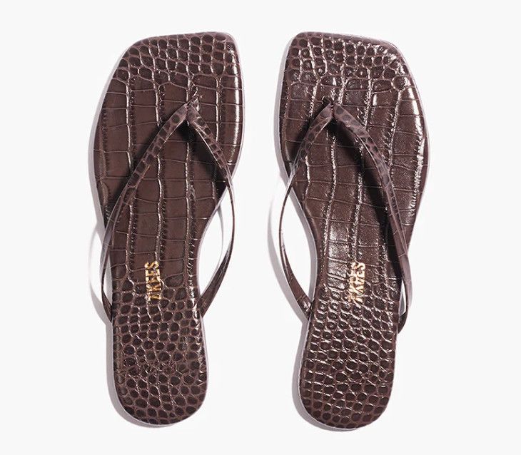 Square Toe Lily Croc Carob