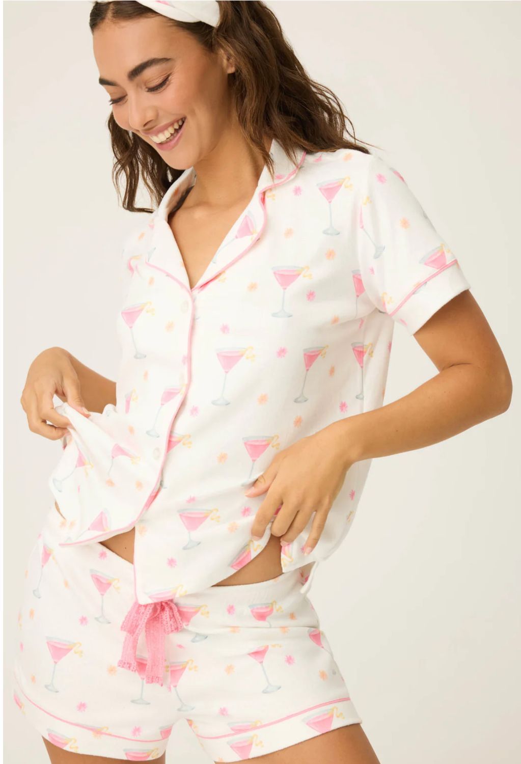 Tini Time Drinks PJ Set Ivory