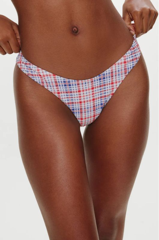 Dove Seersucker Bottom Americana Plaid