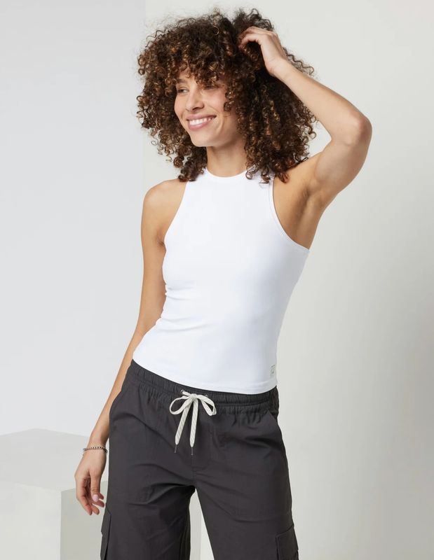 Vuori AllTheFeels Crew Tank White