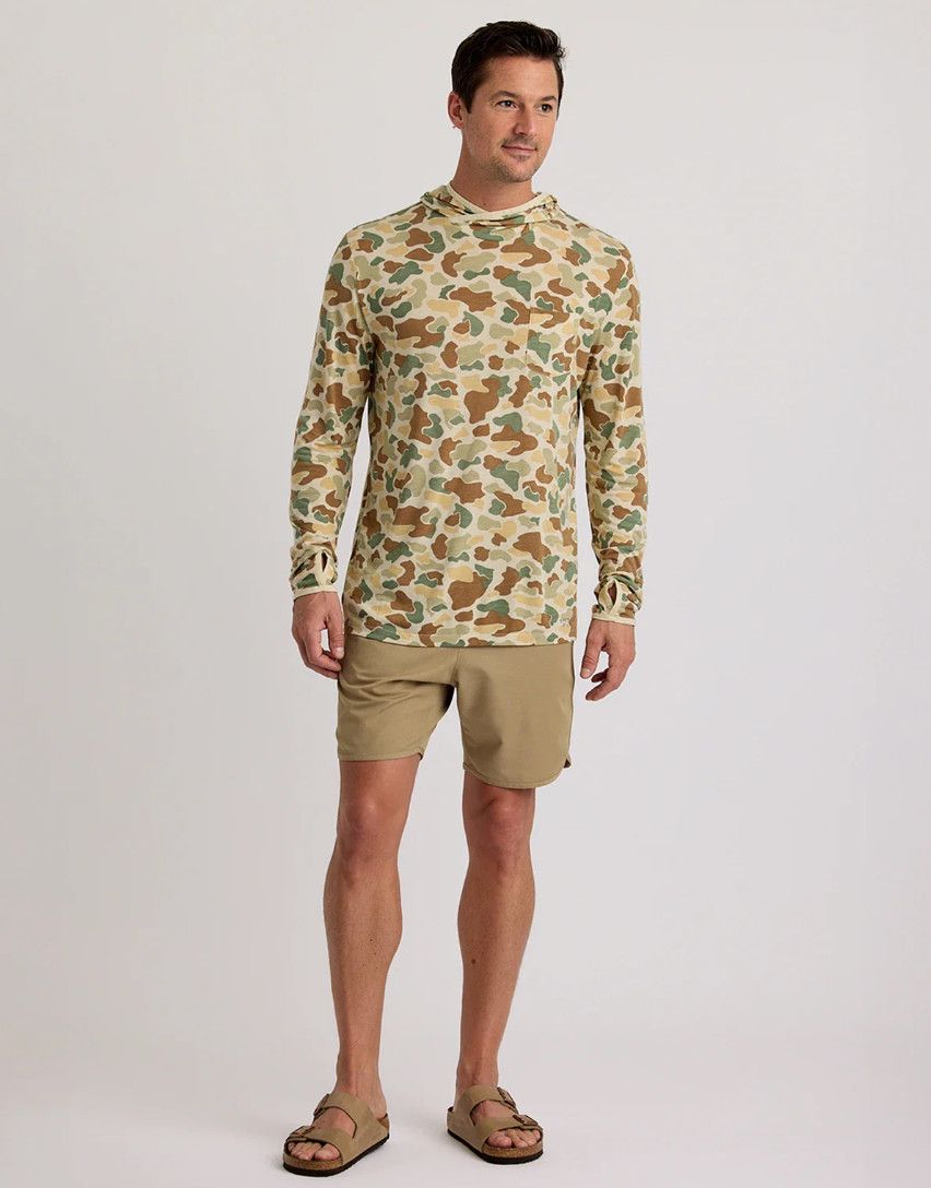 Men&#39;s Bamboo Lightweight Hoodie Vintage Camo