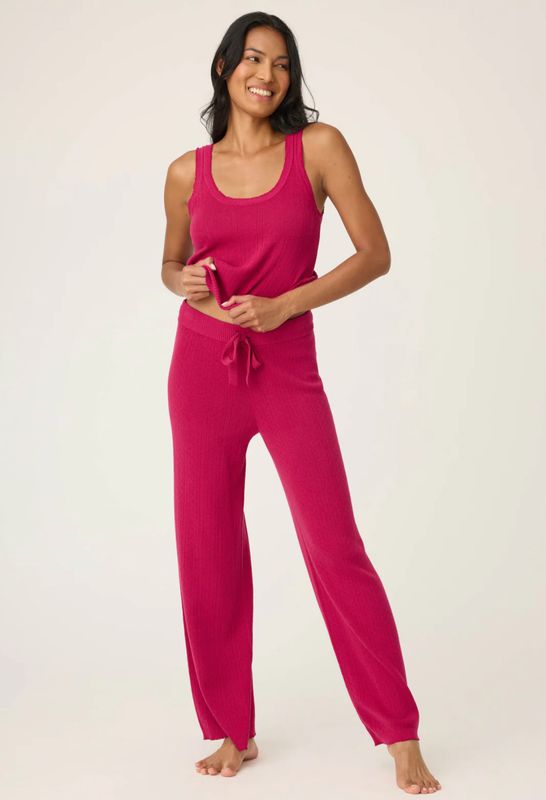 Sweetheart Pointelle Pant Sangria