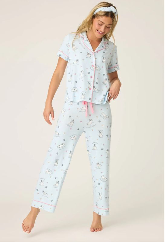 Paws &amp; Breathe Dog Pj Set Blue