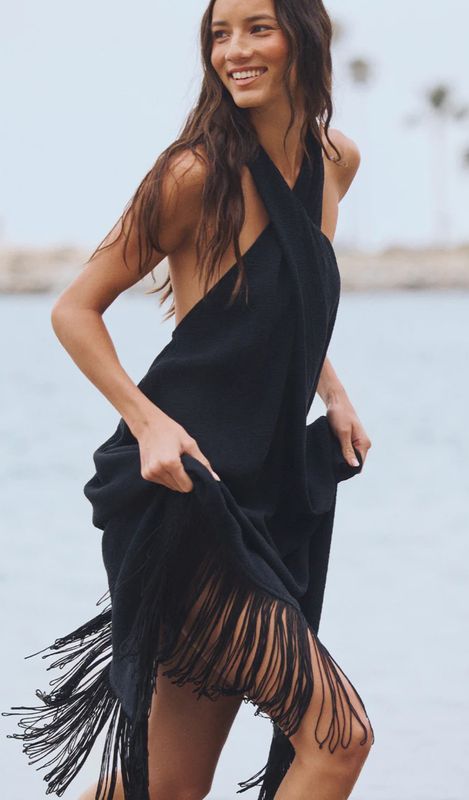 Kate Fringe Dress Midnight