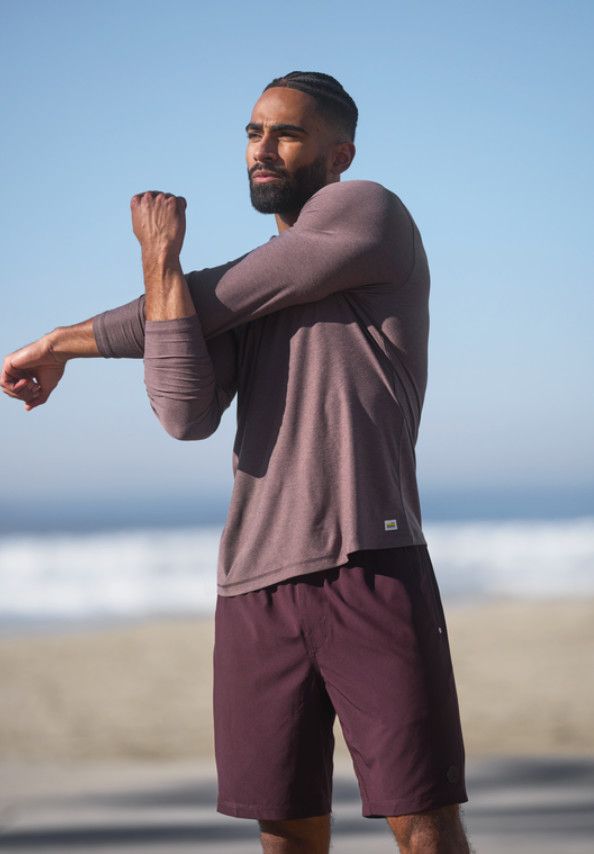 L/S Strato Tech Tee Huckleberry Heather