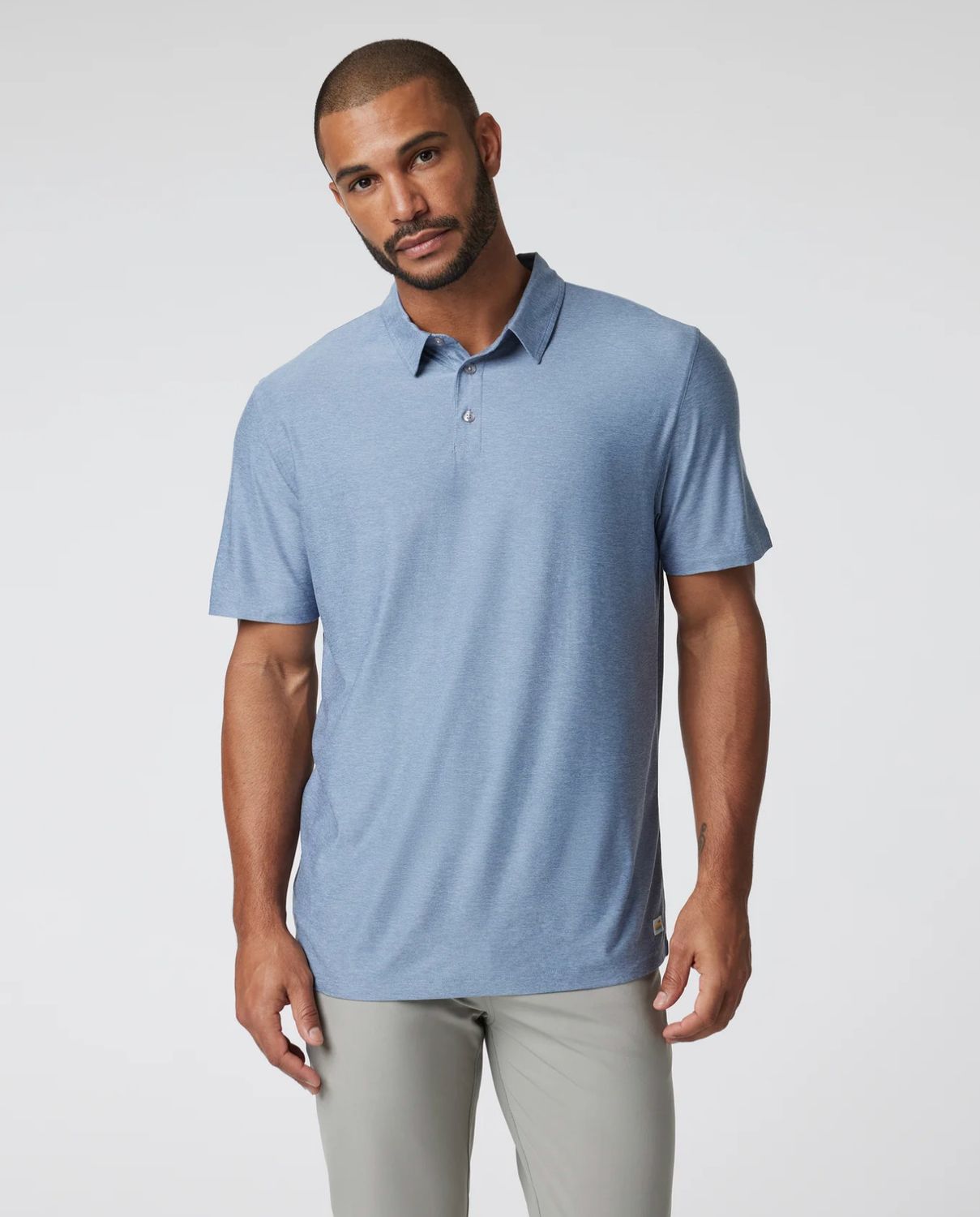 Strato Tech Polo Chambray Heather