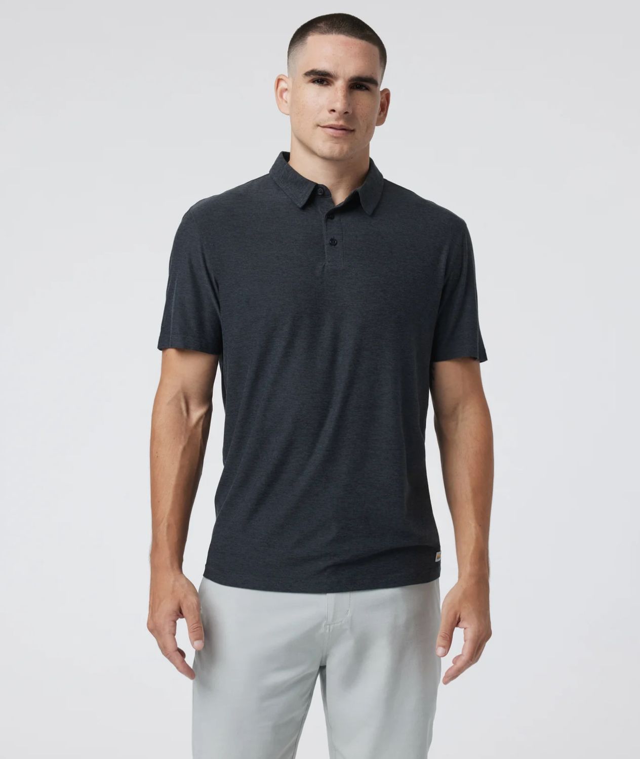 Strato Tech Polo Charcoal Heather