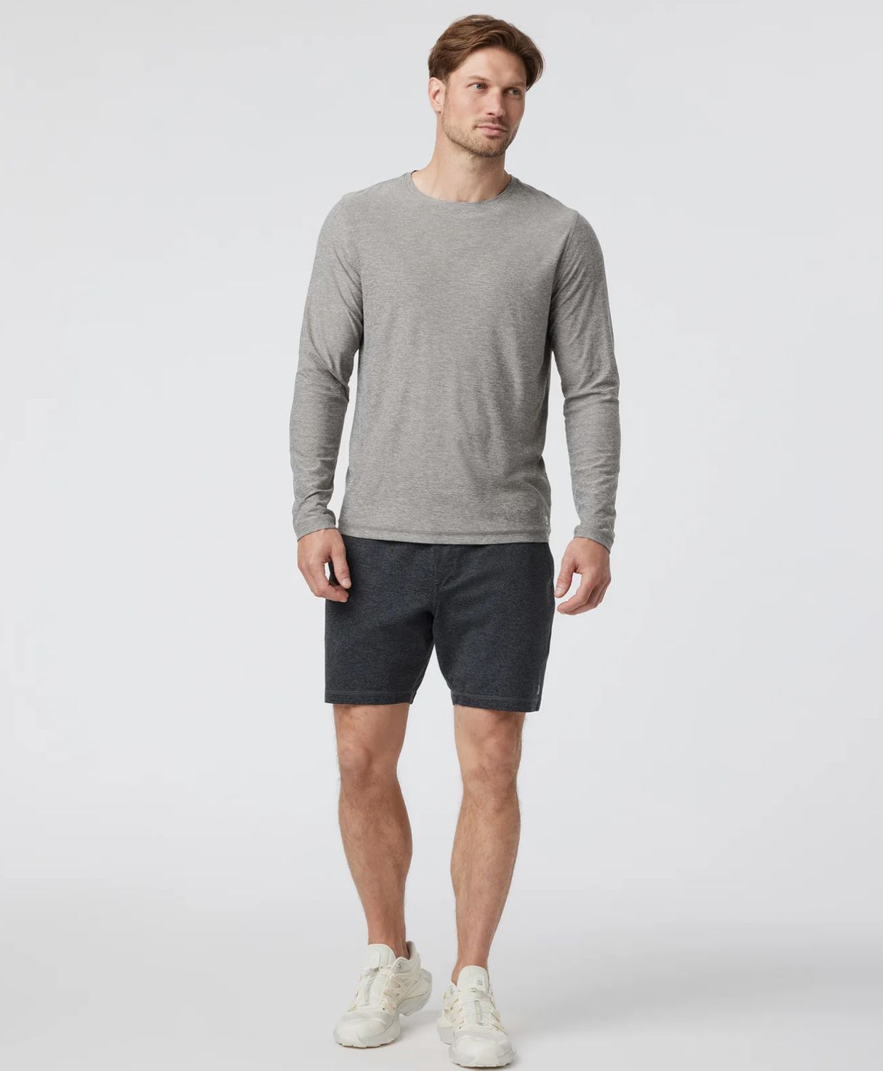 L/S Strato Tech Tee Heather Grey