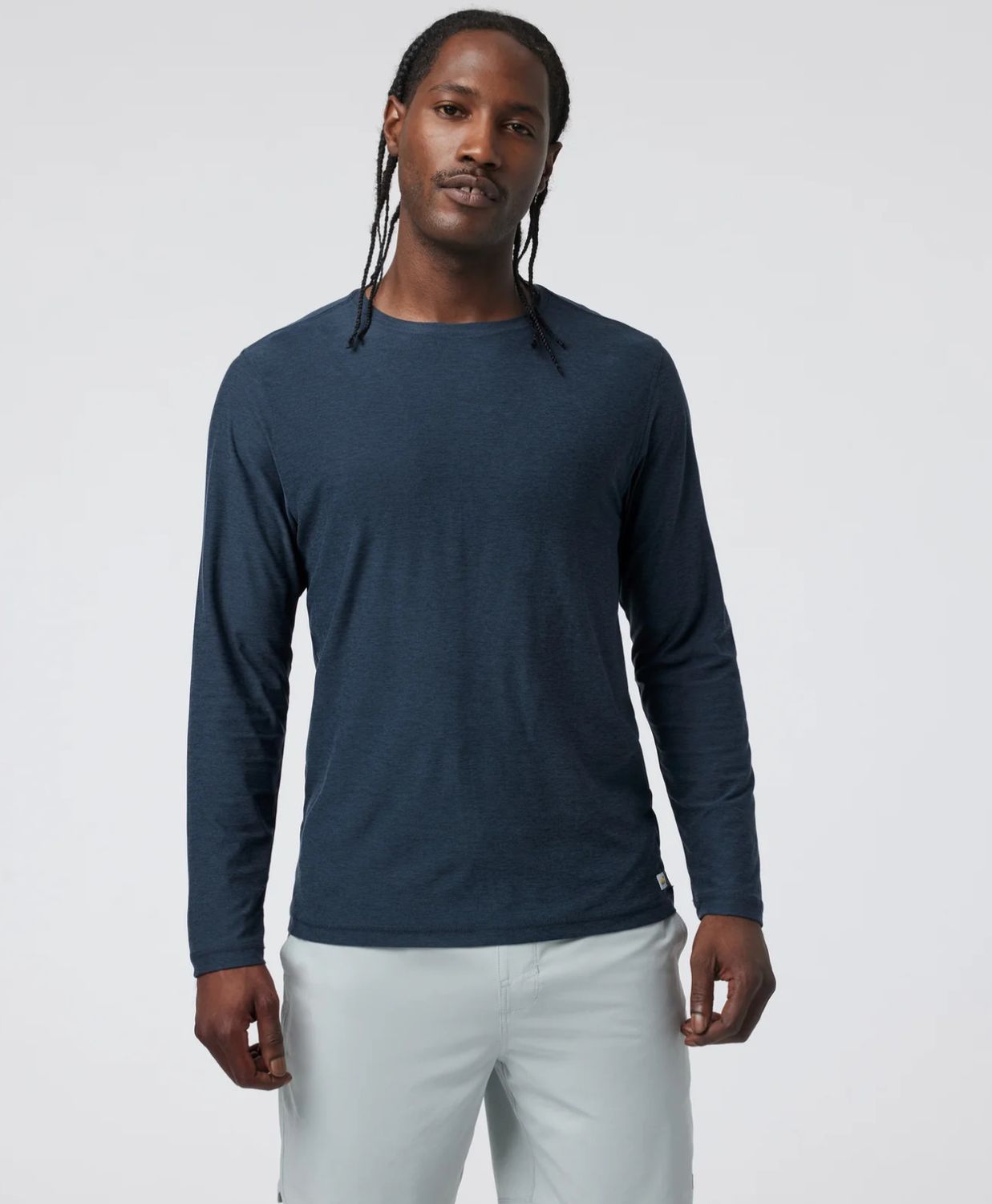 L/S Strato Tech Tee Navy Heather