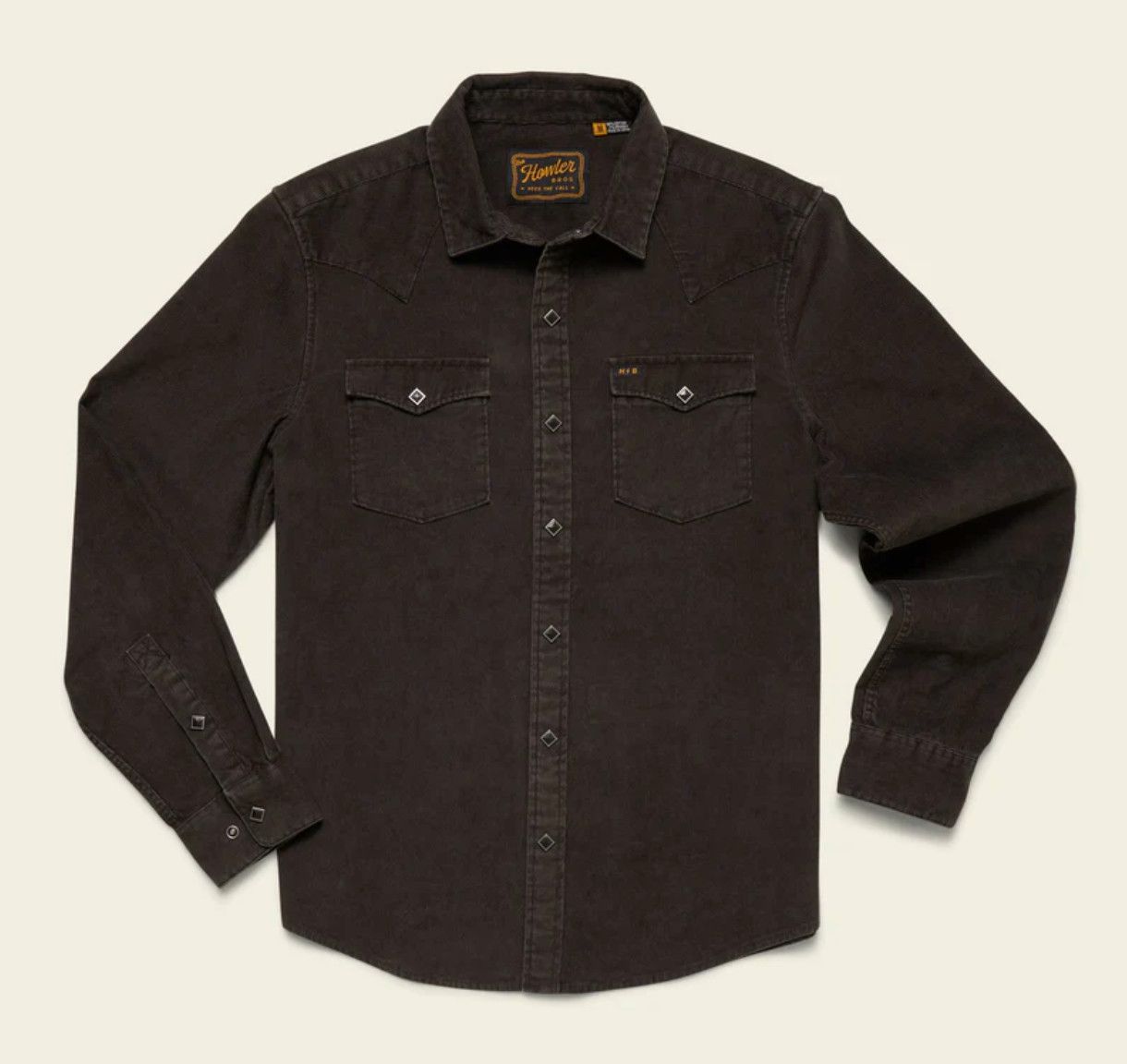 Banning Corduroy Snapshirt Antique Black