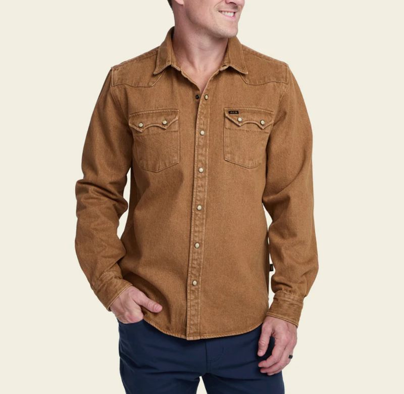 Dust Up Denim Snapshirt Owens Oaker Wash