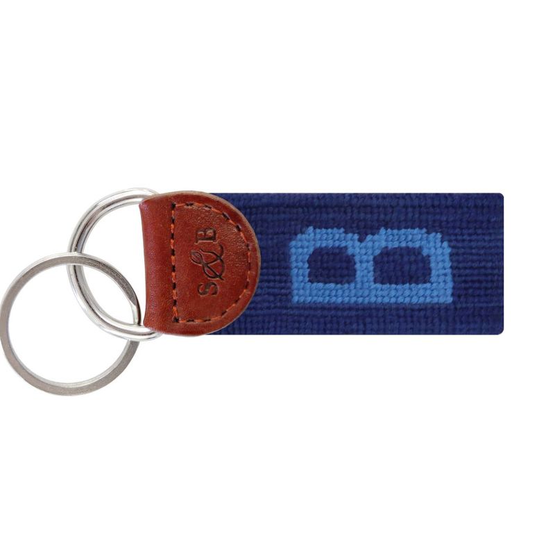 Smathers Block Letter B Key Fob Navy