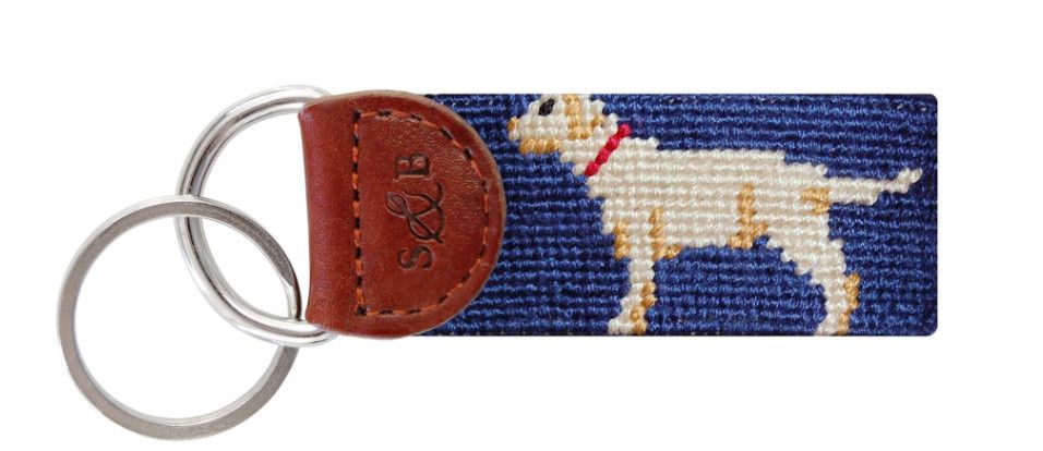 Smathers Yellow Lab Key Fob Classic Navy, Size: OS