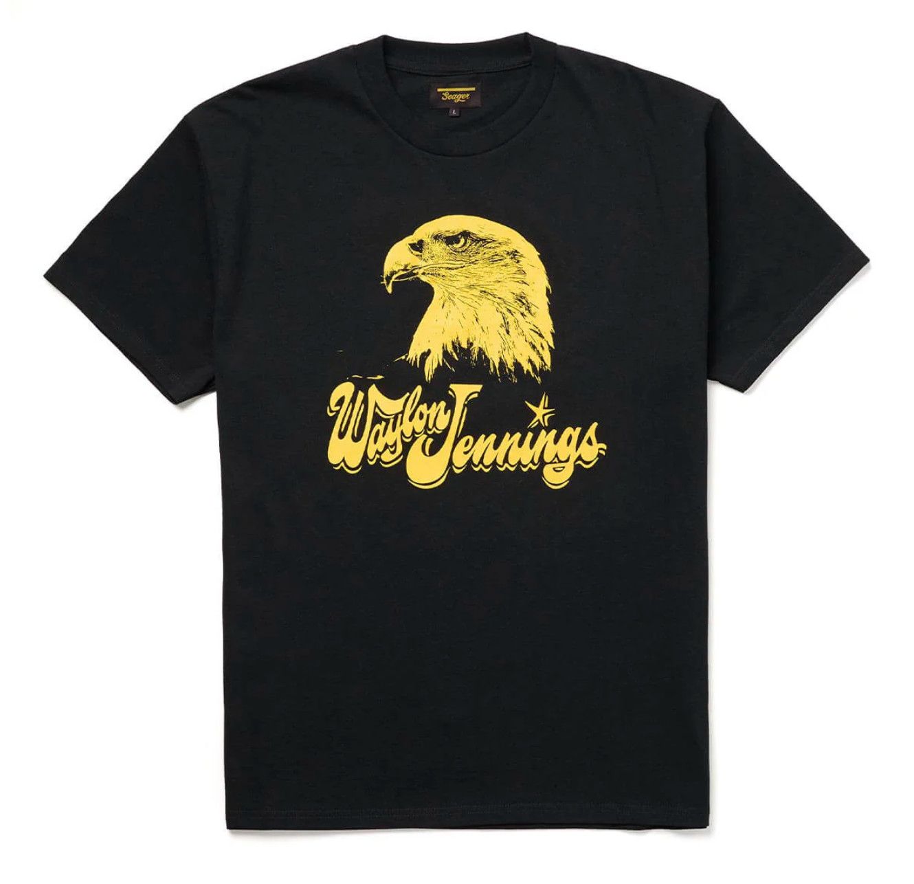 Seager x Waylon Jennings Eagle Tee Vintage Black