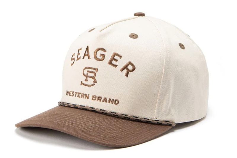 Branded Snapback Cream/Brown