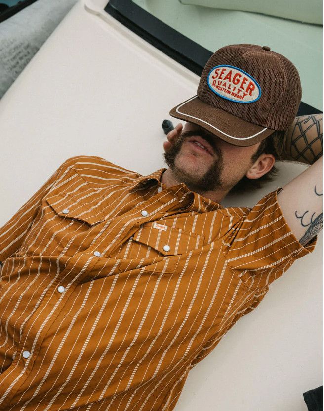 Old Town All Mesh Snapback Brown